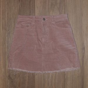 Pink Corduroy John Galt Skirt(Brandy Melville)